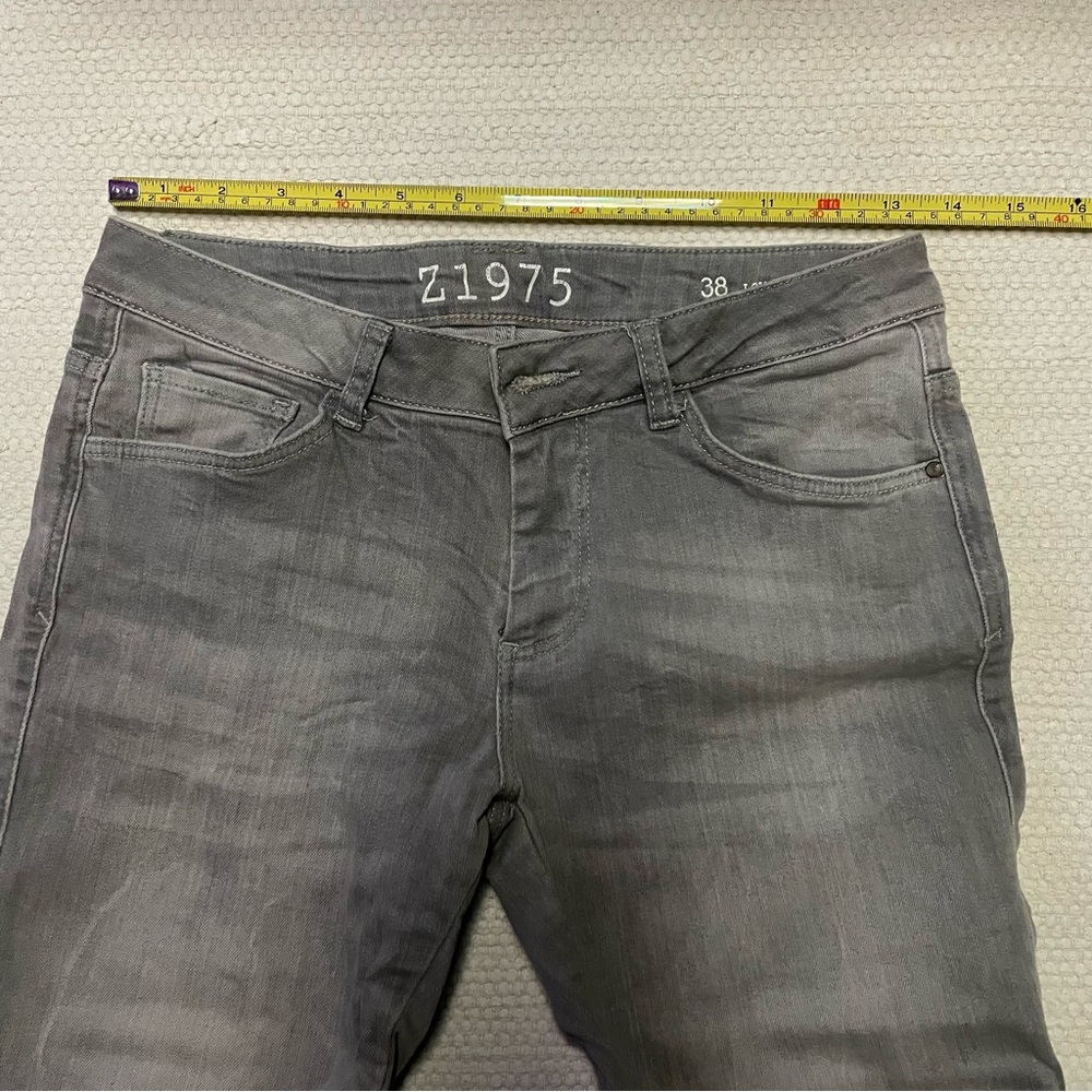 Zara Z1975 Low Rise Skinny Gray Basic Denim Jean Size US6 - Picture 10 of 10